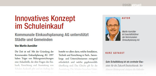 Artikel in Stadt und Gemeinden 7/8 2013 von Martin Aumüller
